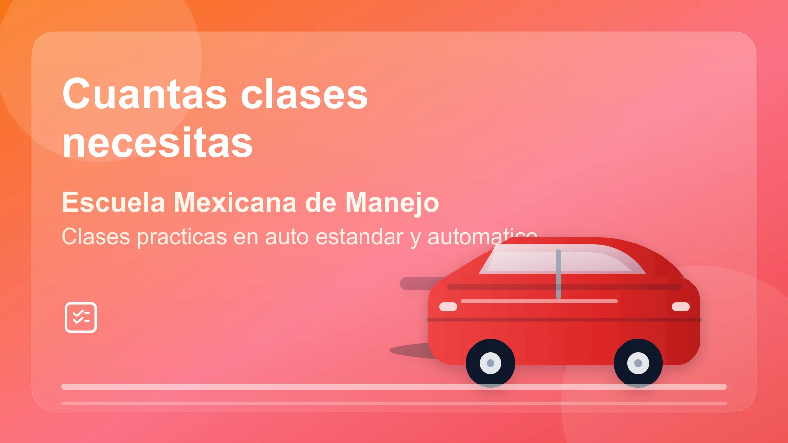 Portada del articulo sobre cuantas clases de manejo necesitas